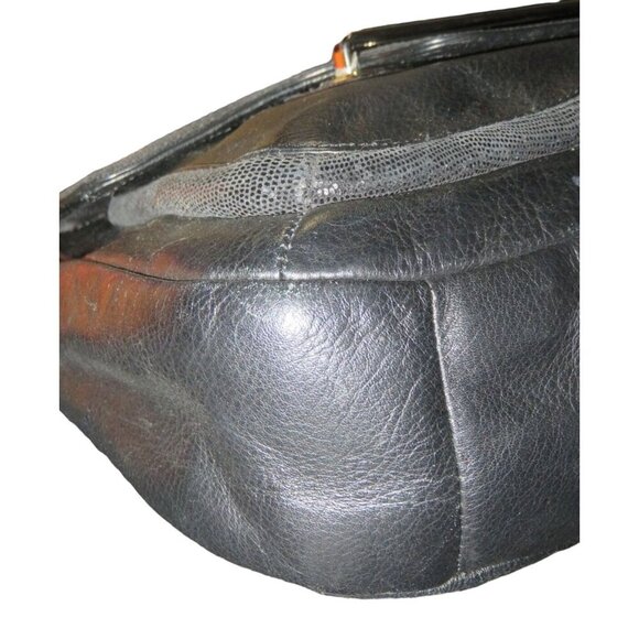 Coach Taylor Black Leather Marin Flap Magnetic Closure adjustable strap Satchel - Picture 7 of 9